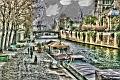 paris boat sketch